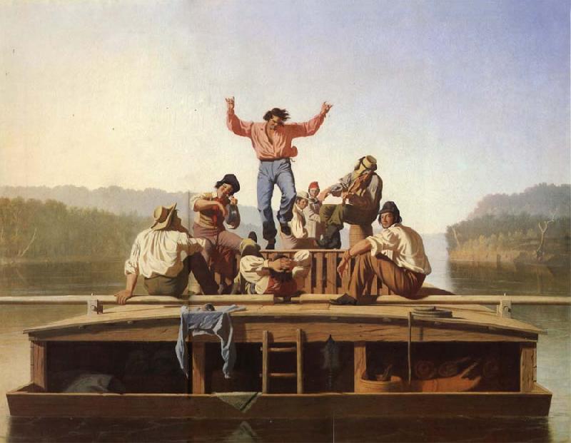 George Caleb Bingham Die frohlichen Bootsleute Sweden oil painting art